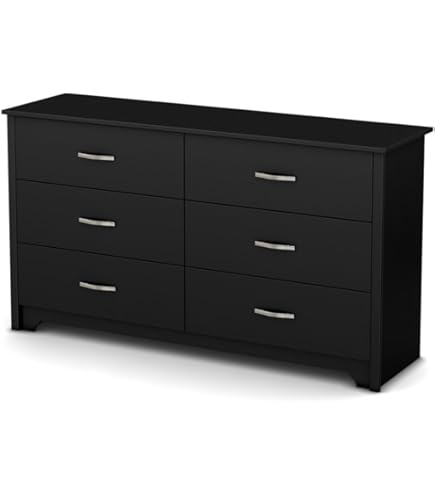 Amazon.com: South Shore Fusion 5-Drawer Chest, Pure Black : Home